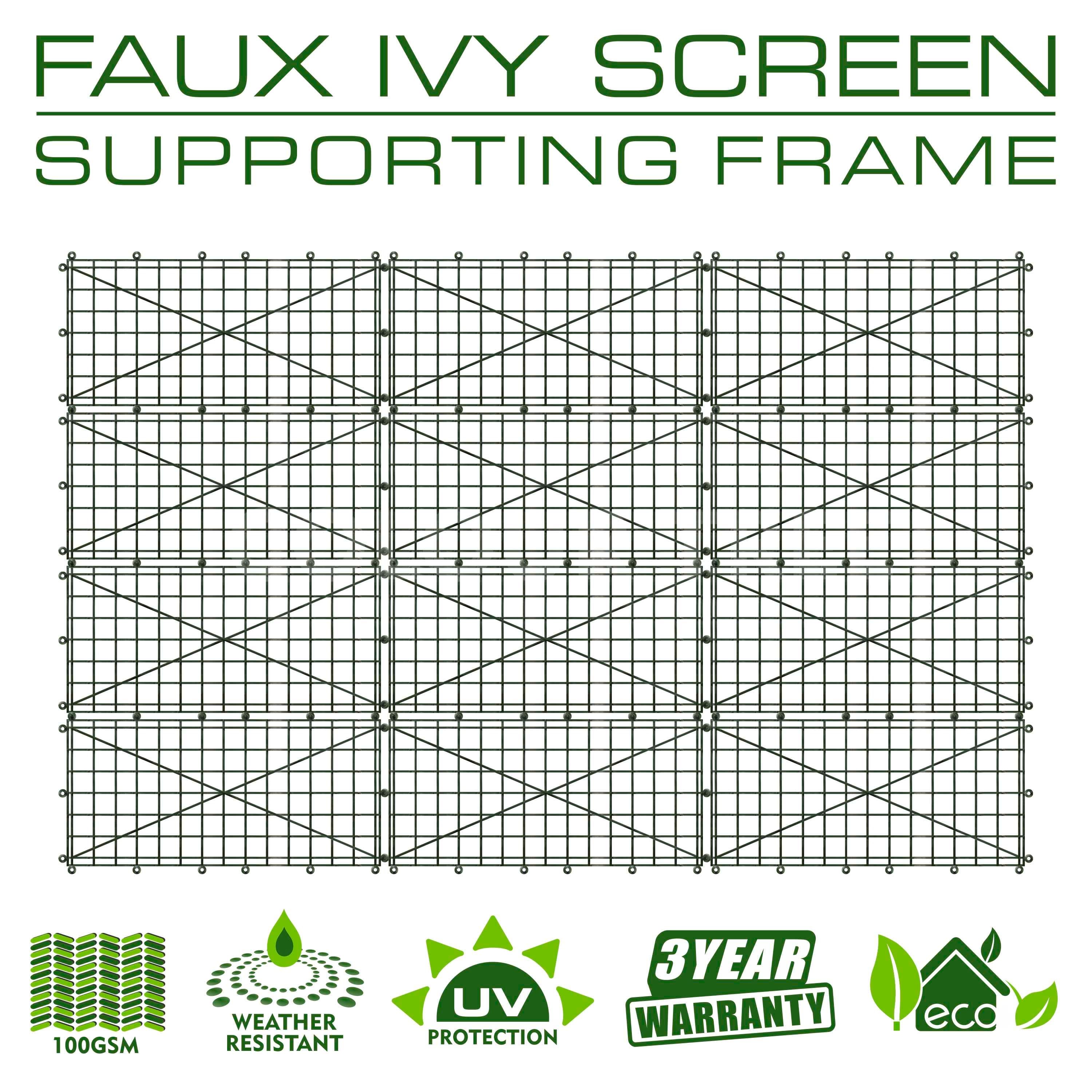 ColourTreeUSA 36" x 168" Artificial Hedges Faux Ivy Leaf Vines Indoor